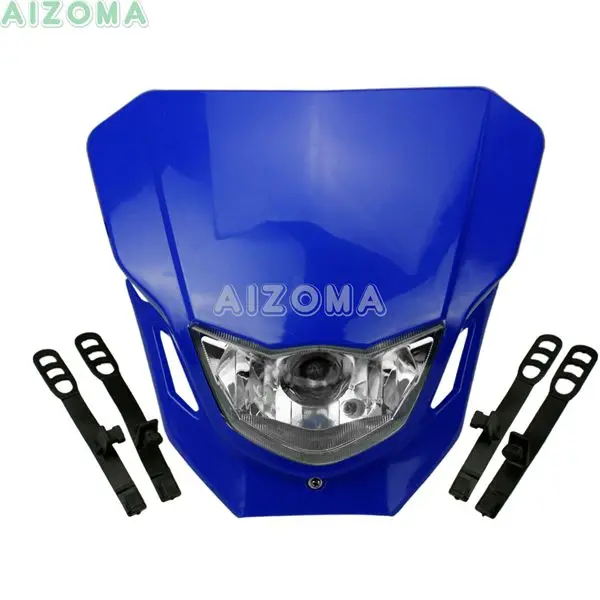 I Синий крест светодиодный/лампочки, обтекаемые фары для Yamaha XT WR YZ TTR WRF 125/230/250/250F/426/450/450F супермото, универсальный - Цвет: I