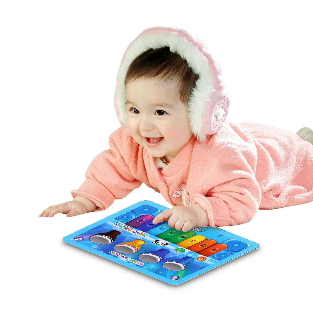 Детская музыкальная игрушка для планшета красочный сенсорный экран пианино