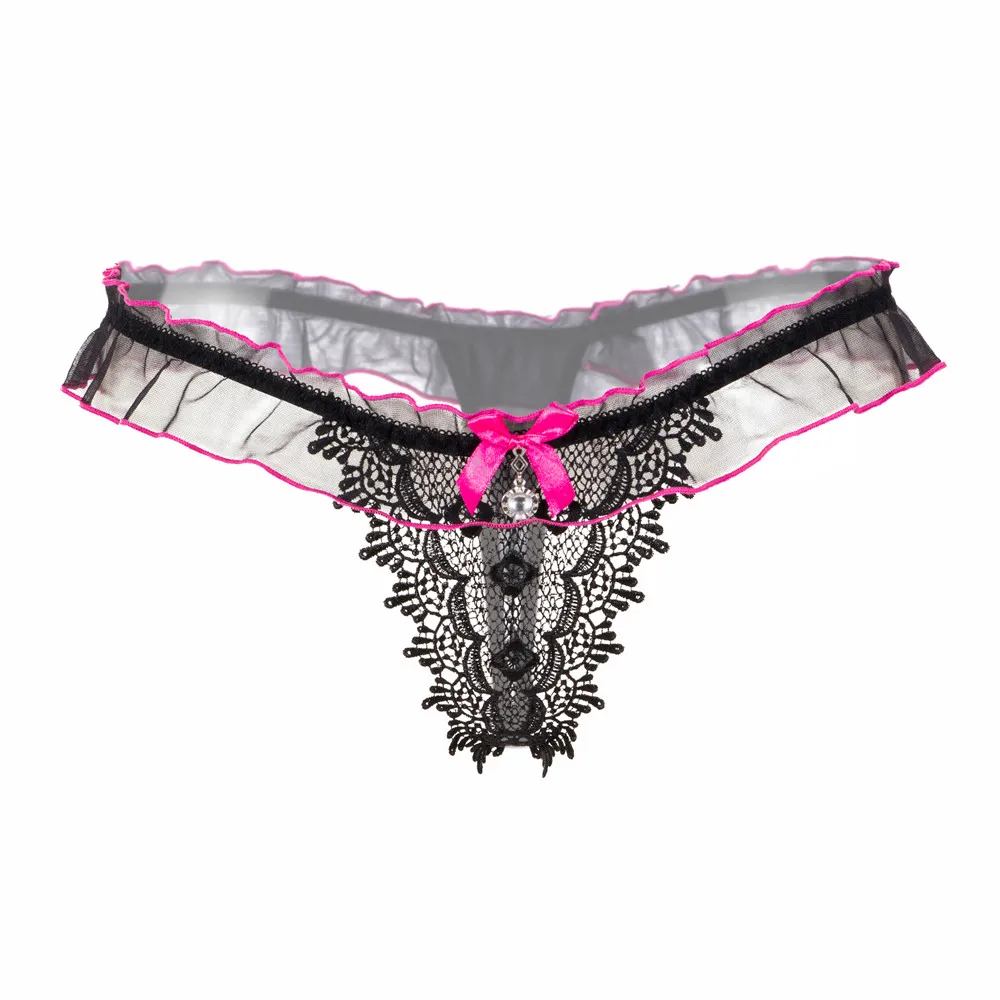 Hot Pink Женские сексуальные кружевные бесшовные трусы нижнее белье - Цвет: Hot Pink