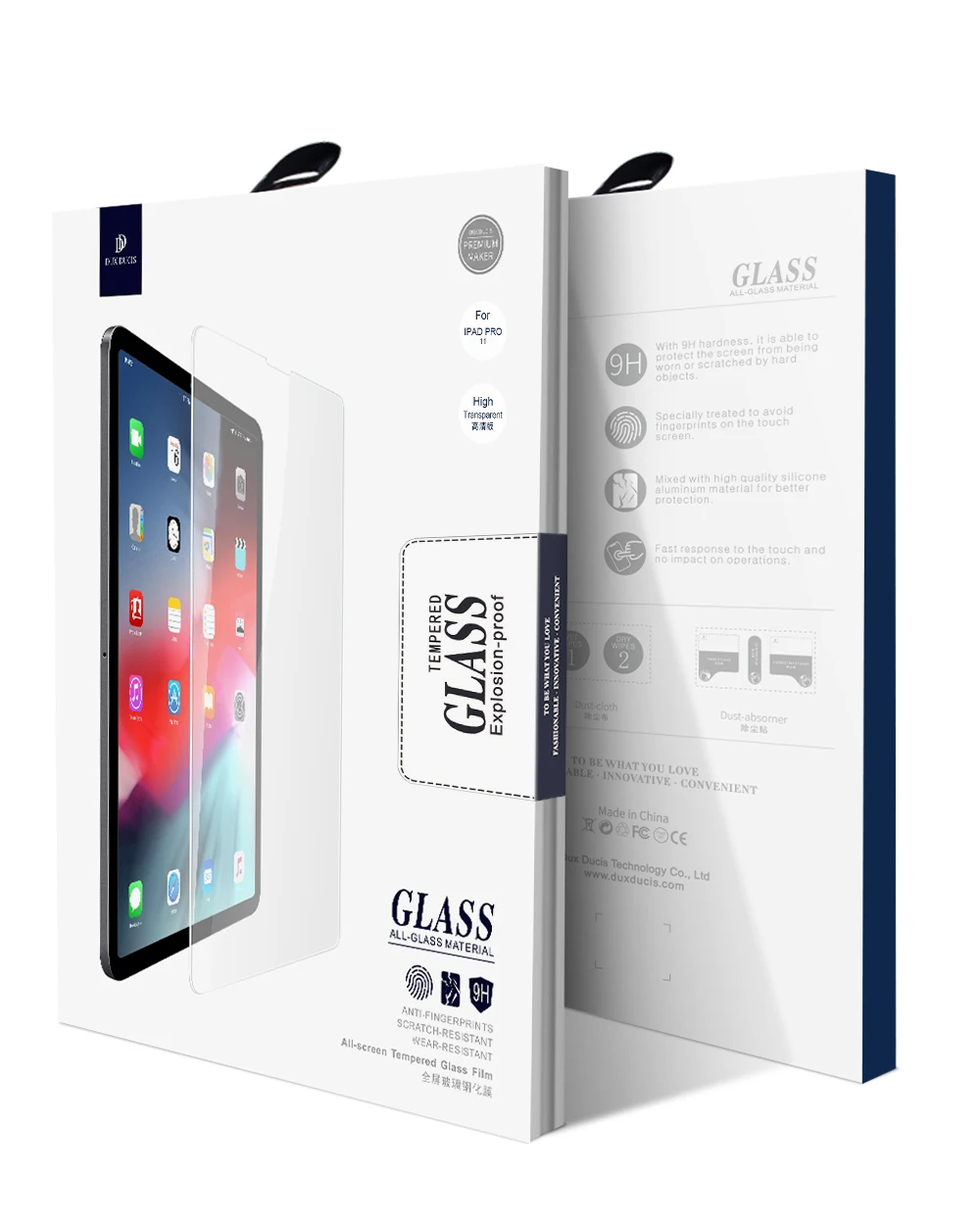 Закаленное стекло для iPad Pro 1" Защитная пленка для экрана Защита от отпечатков пальцев синий светильник полное покрытие