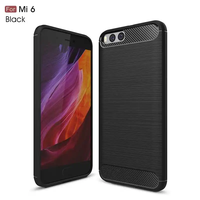 Black Mokoe mi модный Ударопрочный Мягкий силиконовый чехол 5,1" для Xiaomi mi 6 Чехол для Xiaomi mi 6 mi 6 Чехол для телефона - Цвет: Black