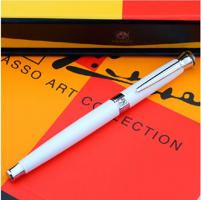 Роскошная ПИКАССО 902 брендовая черная металлическая авторучка для школы, офиса, канцелярские принадлежности, роскошные подарочные ручки с чернилами A123