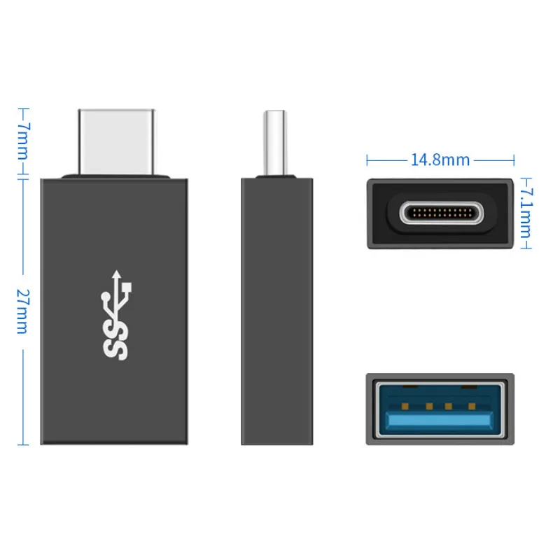 Адаптер USB C 3 0 (мама) адаптер Type со скоростью передачи данных до 10 Гбит/с OTG для Samsung