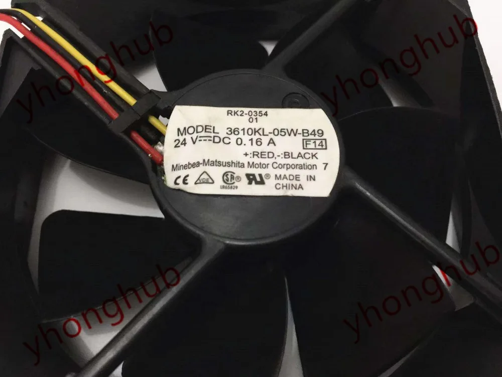 NMB MAT 3610KL 05W B49 F14 DC 24V 0.16A 3 жильный 92X92X25mm Сервер вентилятор охлаждения|square fan|server
