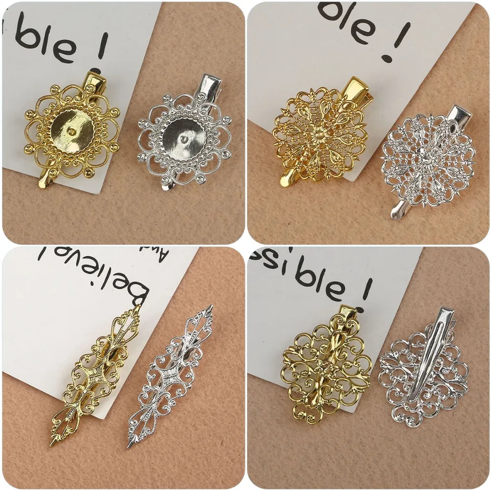 1 шт. винтажная латунная филигрань золотого и серебряного цвета железные