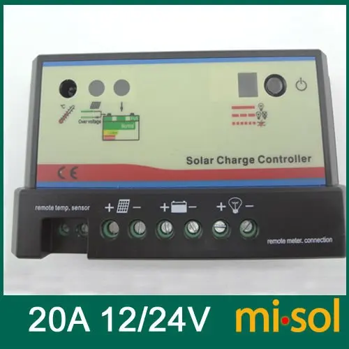 Controlador de Carga Pwm o Carregamento da Bateria Regulador Solar 24 v 20a 12 –