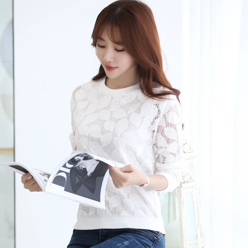 2019 Новое поступление горячая Распродажа модные кружевные женские блузки рубашки