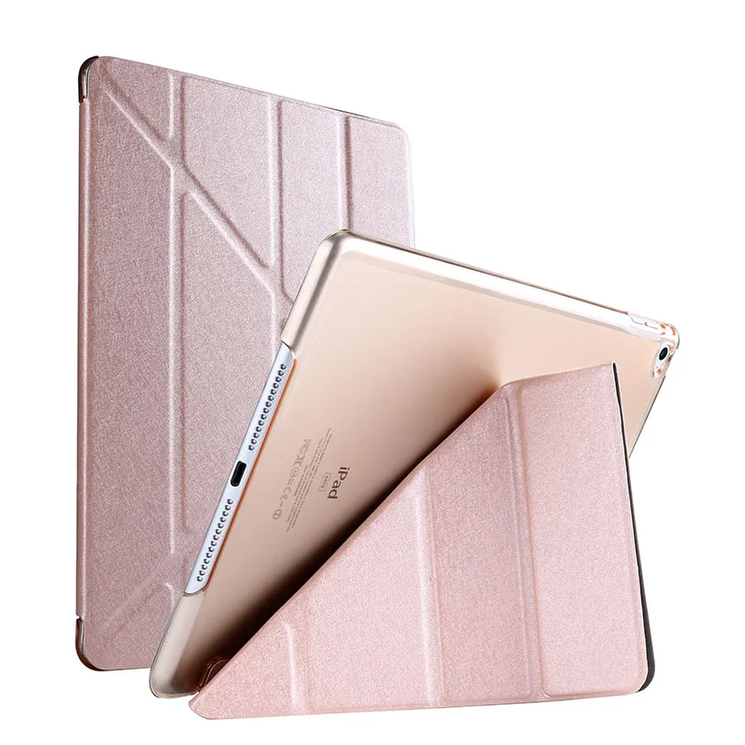 Rose Gold Смарт-чехол с подставкой для iPad Mini 4, жесткий чехол с откидной крышкой в три раза, кожаный чехол для Apple iPad Mini 4, чехол - Цвет: Rose Gold