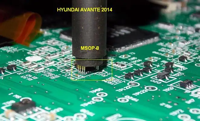 MSOP8 pogo адаптер для встроенного программирования EEPROM без светодиодный