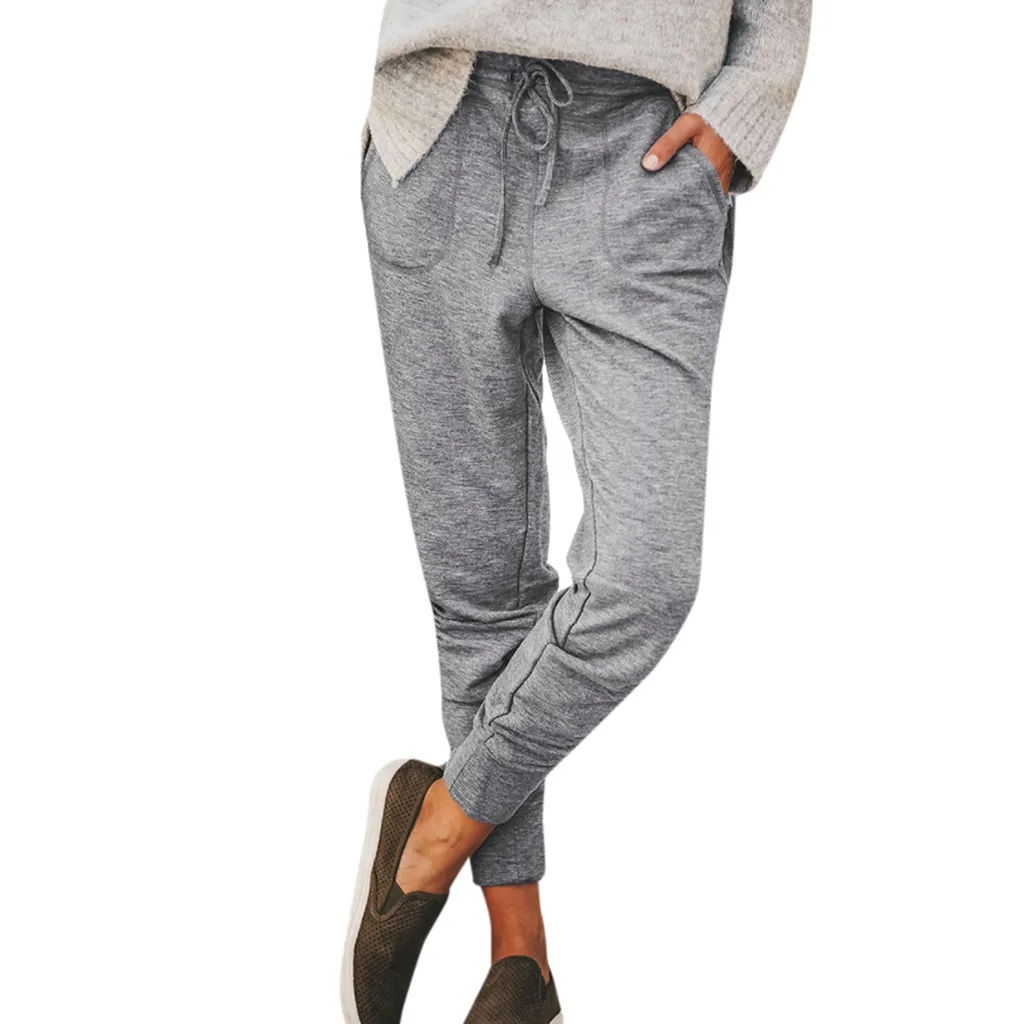 Модные повседневные женские брюки с высокой талией Свободные брюки-карандаш