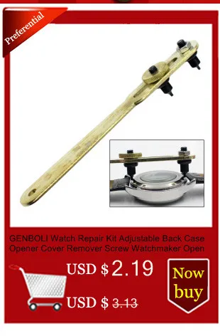GENBOLI Watch Repair Kit Adjustable Back Case Opener Cover Remover Screw Watchmaker Open Battery Change Relojes Tool