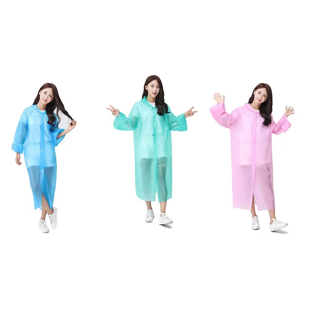 Дождевик унисекс мантия для взрослых дождевик PEVA с капюшоном водонепроницаемый