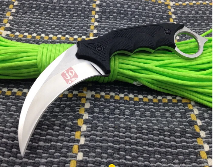 Высокое качество Karambit лицо Чрезвычайно тонкий шлифовальный 440c Лезвие G10 ручка нож для охоты и кемпинга выживания тактический нож коготь нож