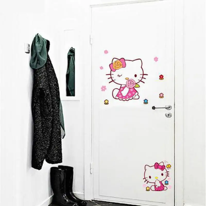 Hello kitty мультфильм Милая наклейка на унитаз Водонепроницаемый Ванная комната