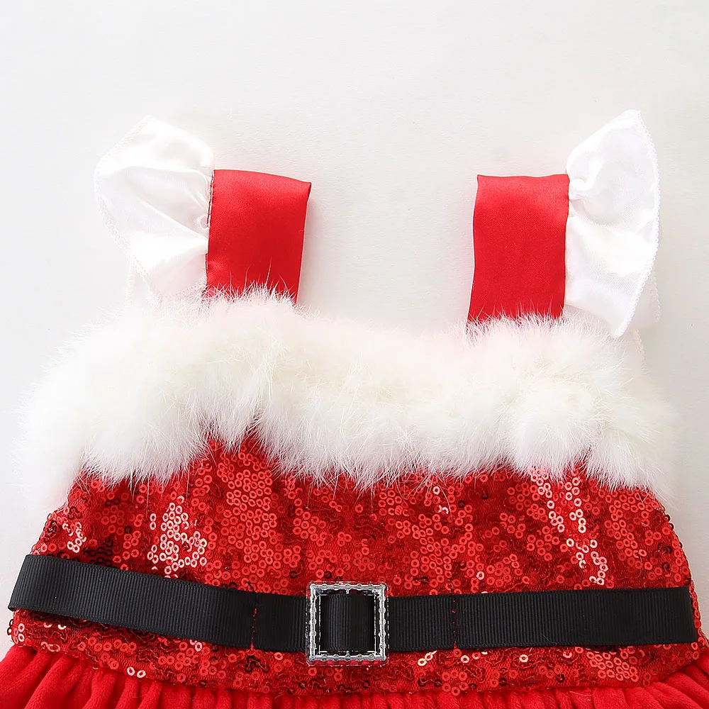 Одежда для рождественской вечеринки детское платье-трусики одежда маленьких