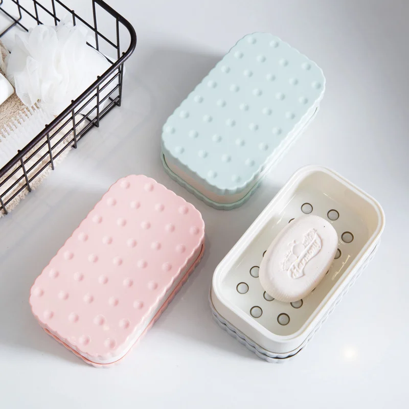 Двухслойная Коробка для мыла с крышкой ванная комната дренаж креативная