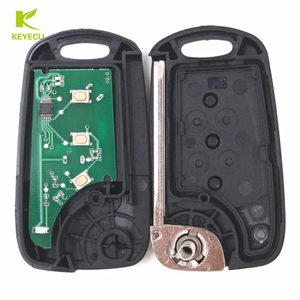 Запасной ключ KEYECU новый складной дистанционный брелок 3 кнопки 434 МГц/315 МГц ID46 для