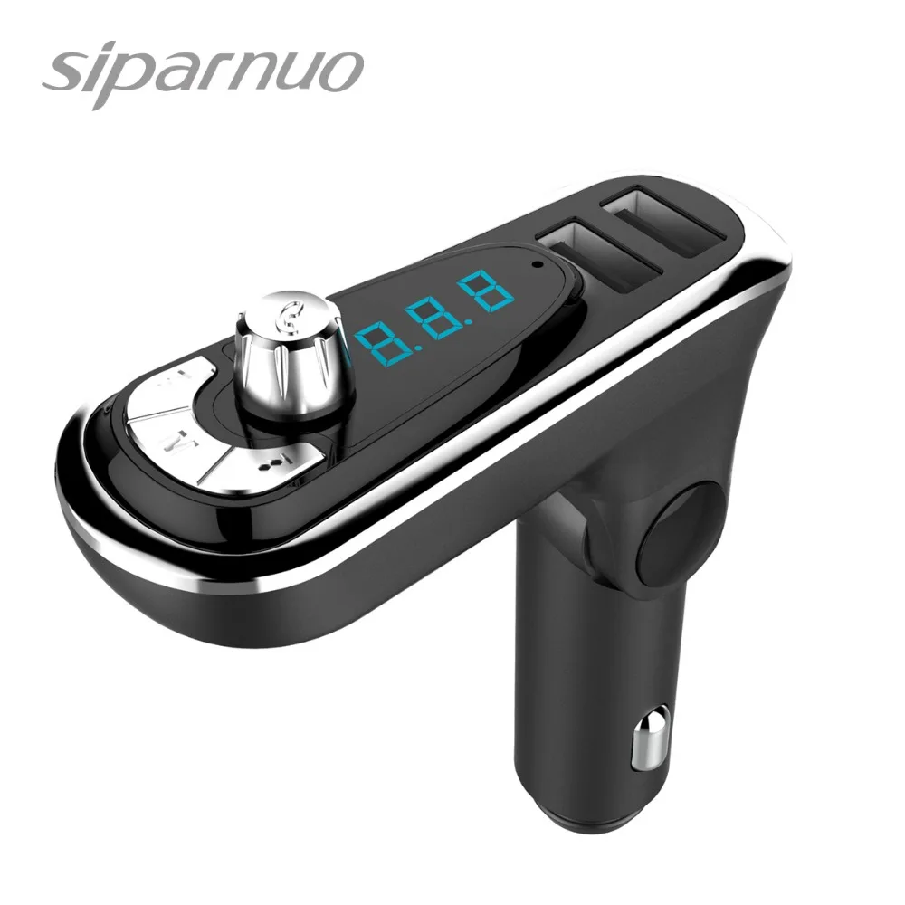 

Siparnuo фм модулятор12-24 В автомобильный fm-трансмиттер Bluetooth fm-передатчик MP3 Silver FM передатчик автомобильный Зарядное устройство двойной зарядка...