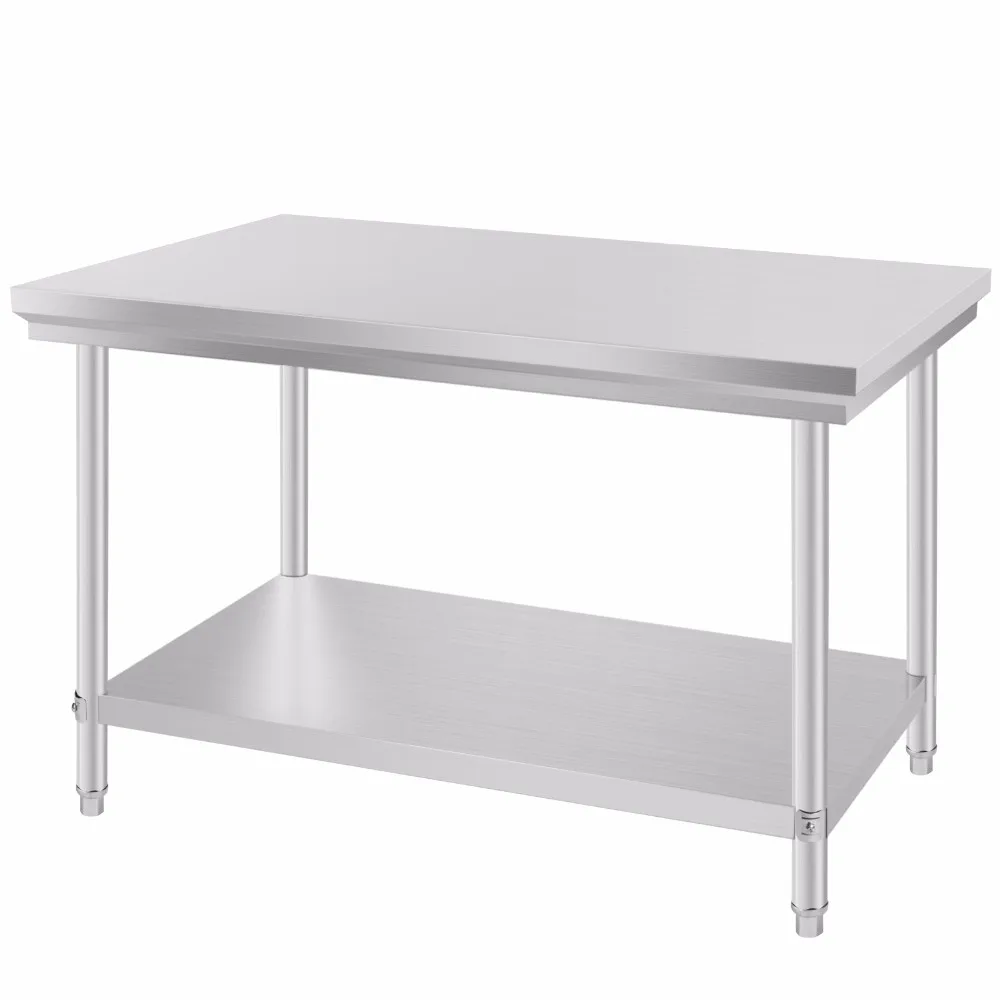 Нержавеющая сталь Коммерческая Кухня работа еда Prep стол 2" x 48"