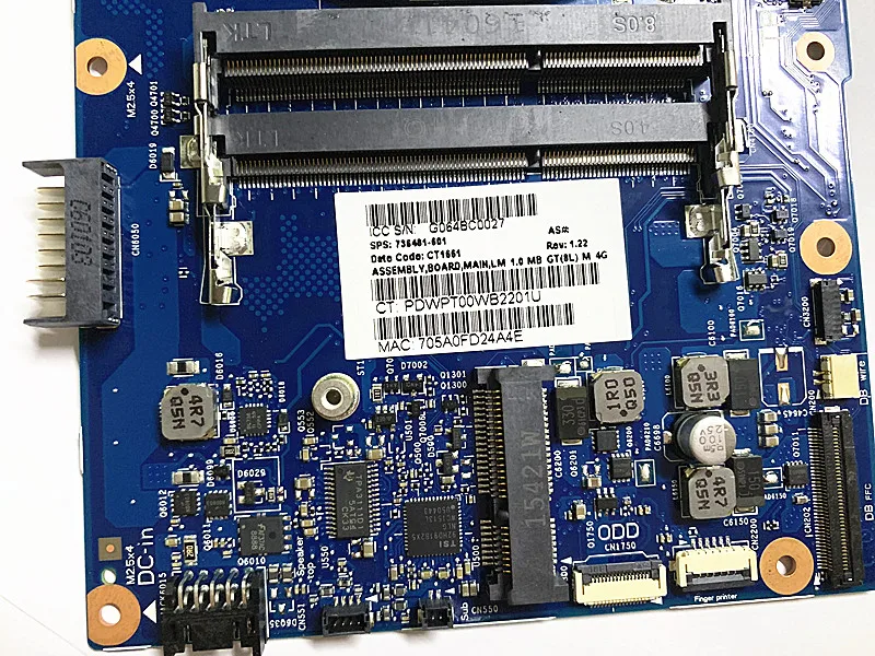 Материнская плата для ноутбука hp ENVY 17-J 736481-601 736481-501 736481-001 HM87 750 M/4G материнская плата 6050A2563801-MB-A02 протестирована