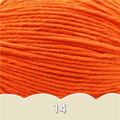 4ply мягкая молочная хлопковая Акриловая Пряжа Детские вязаные для ручного вязания детская пряжа для вязания одеяло вязание крючком кожа-дружественная пряжа DIY - Цвет: 14