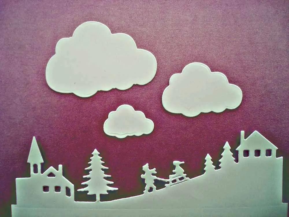 Металлические штампы с изображением облаков металлические для резки