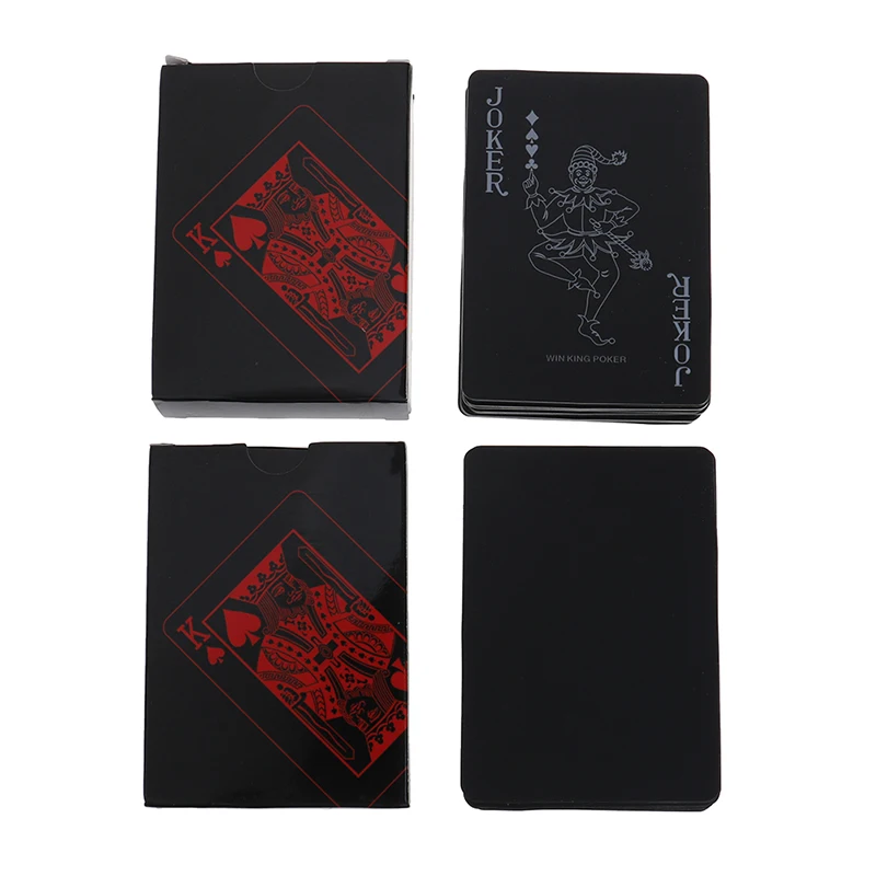Черные металлические покерные водонепроницаемые игральные карты Волшебные