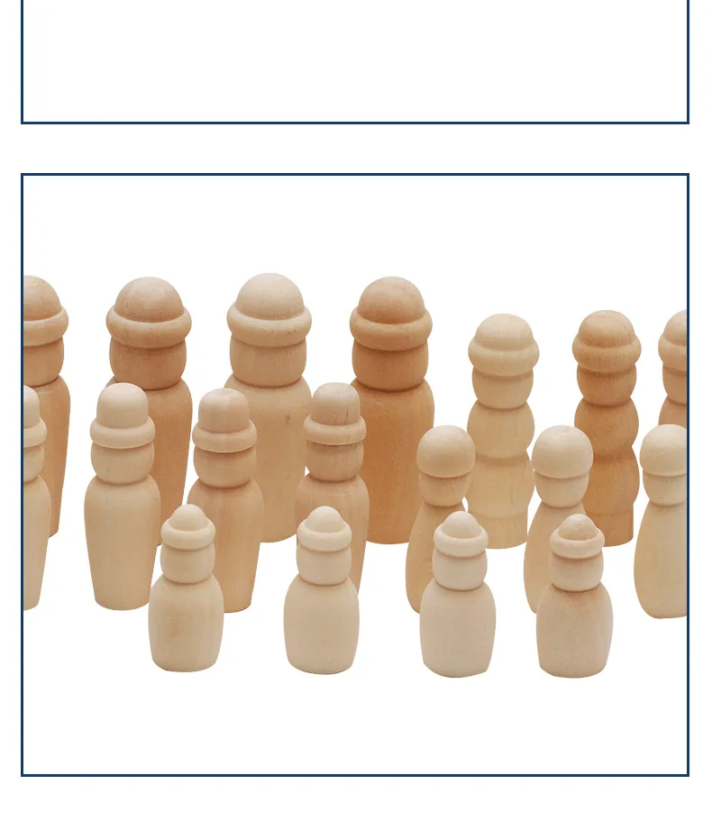 5 шт. Famliy Five People деревянные колышки для кукол незавершенные поделки из дерева для красок