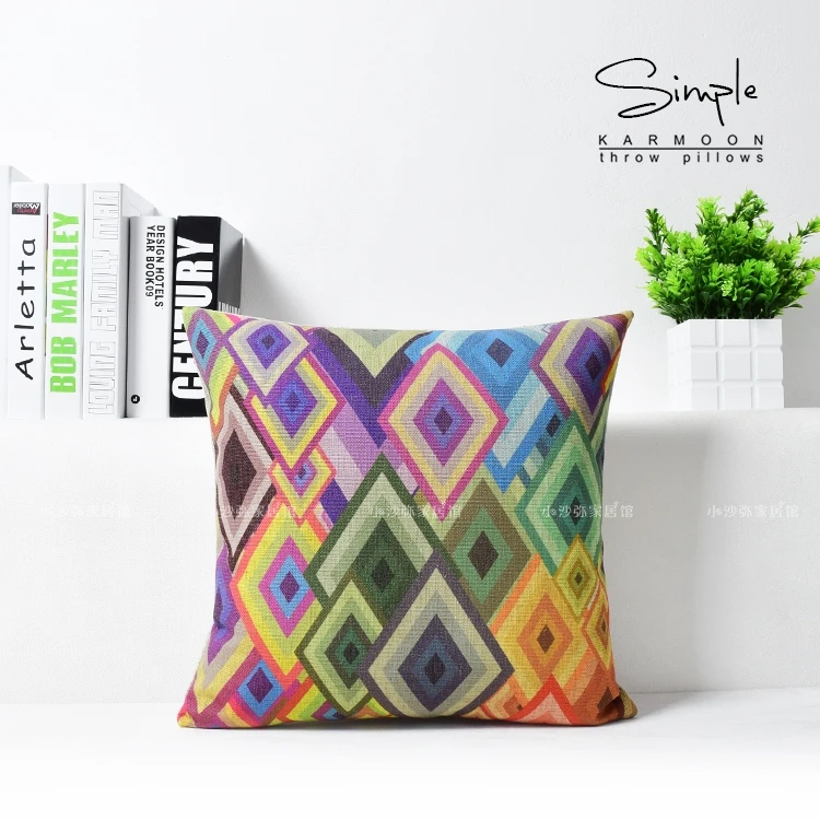 Геометрический ацтекский Наволочка на подушку Богемия с зигзагообразной