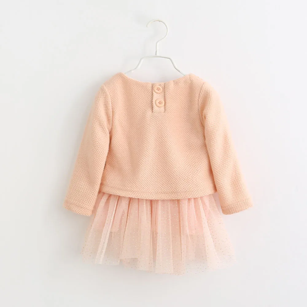 Платье для малышей трикотажное платье-пачка принцессы с длинными рукавами и