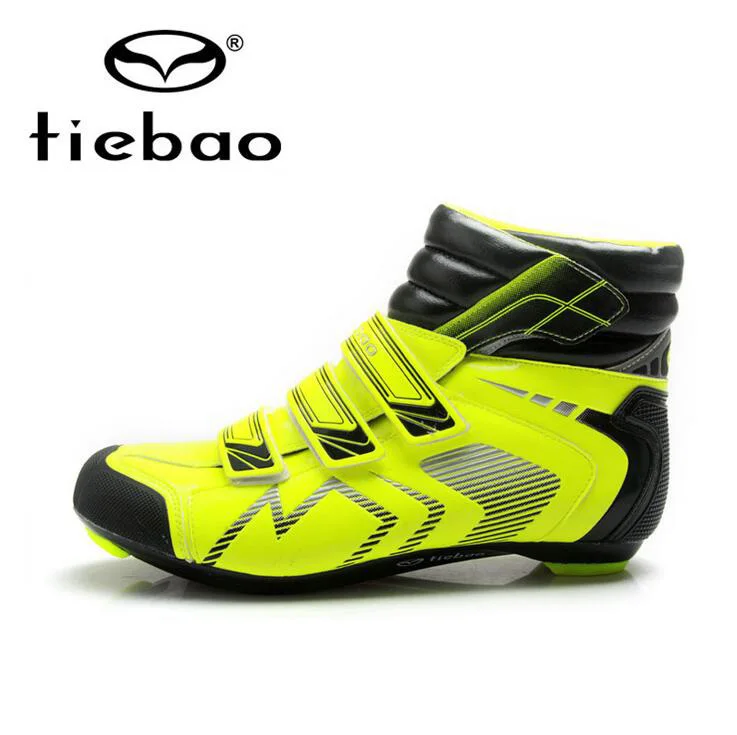 Tiebao велосипедная обувь мужская зимняя ветрозащитная MTB шоссейная велосипедная самофиксирующаяся обувь велосипедные ботильоны Sapatilha Ciclismo Zapatillas - Цвет: 1686Road yellow