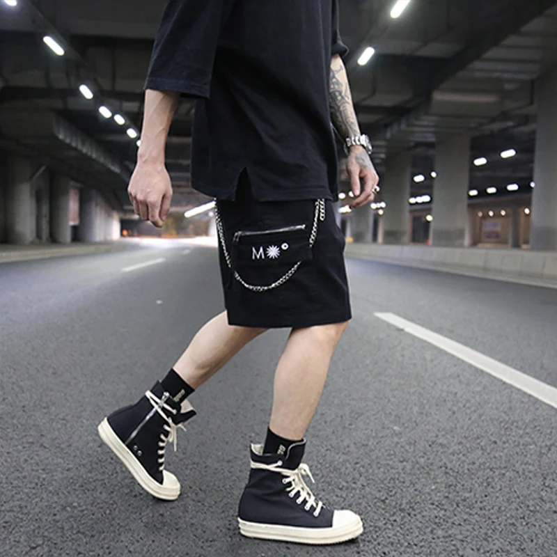 Мужские шорты для скейтборда модные повседневные в стиле хип хоп с эластичным