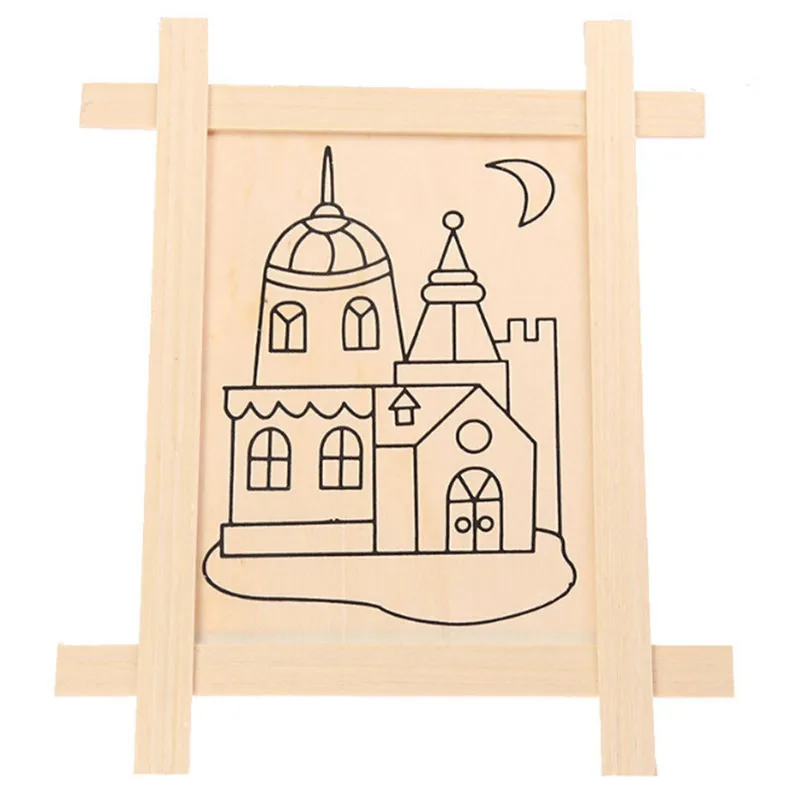 Деревянная доска живопись Sketchpad Diy граффити детский сад руководство Развивающие