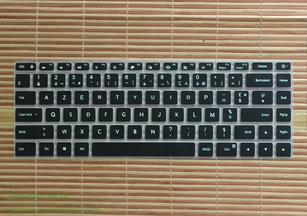 Силиконовая накладка на клавиатуру для ноутбука Powforward French clavier azerty для Xiaomi Mi notebook Pro 15 15,6 Защитная пленка для кожи Francaise