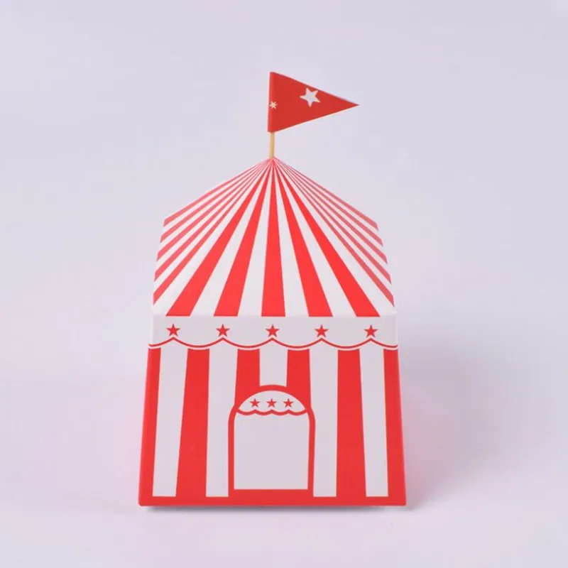 Fashion new20pcs Striped Candy Box Circus Party Supplies Cartoon House Kids Birthday Decorations Favors Packaging Gift | Дом и сад