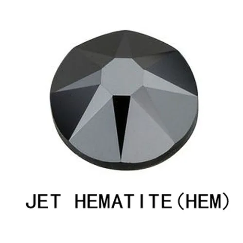Jet hematite SS10 SW2078 плоская задняя Горячая фиксация 8 Большая 8 маленькая Горячая фиксация 1440 шт мульти радужные стразы стеклянные стразы AB железо на одежду - Цвет: Jet hematite