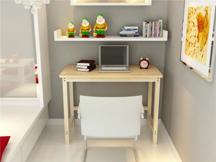 Стол компьютерный простой из массива дерева для детей и взрослых 4 размера на