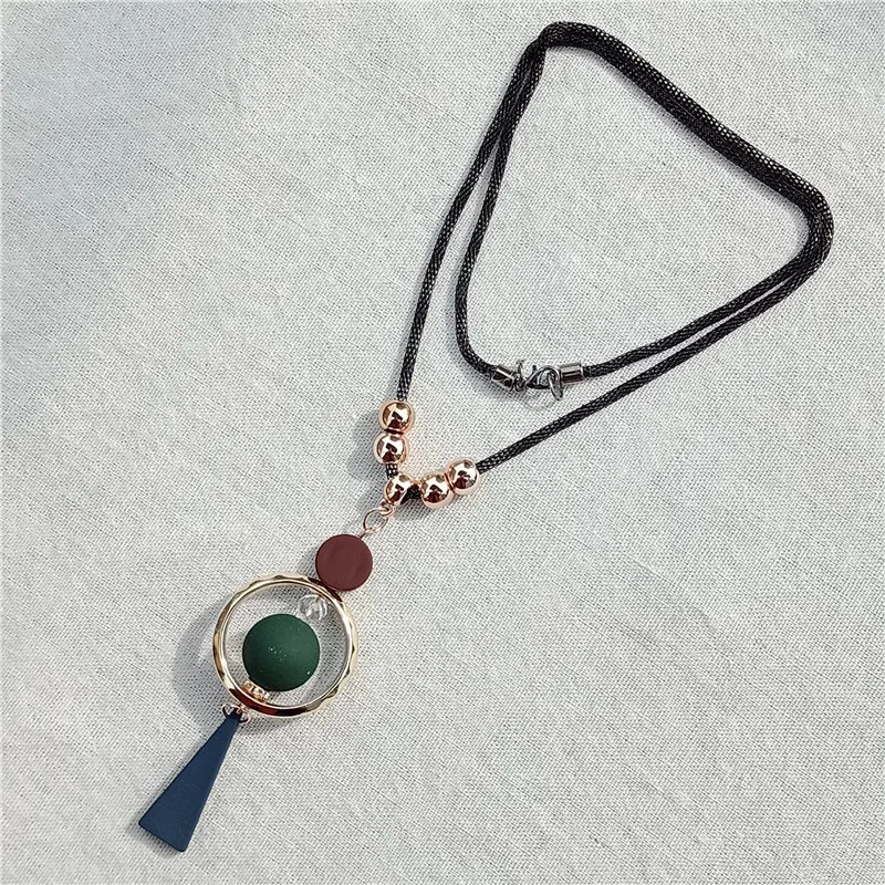 Новинка 2018 длинное ожерелье в богемном стиле с бисером носимый геометрический