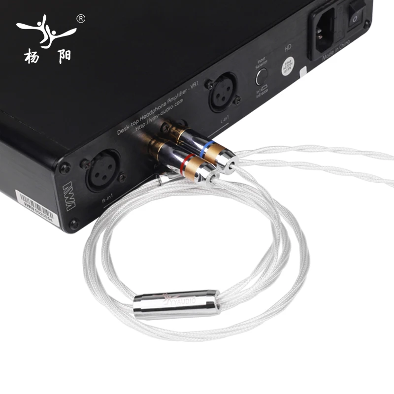 YYAUDIO Hi-Fi RCA в кабель чистое серебро основной core просеивание скрининг штекер на rca