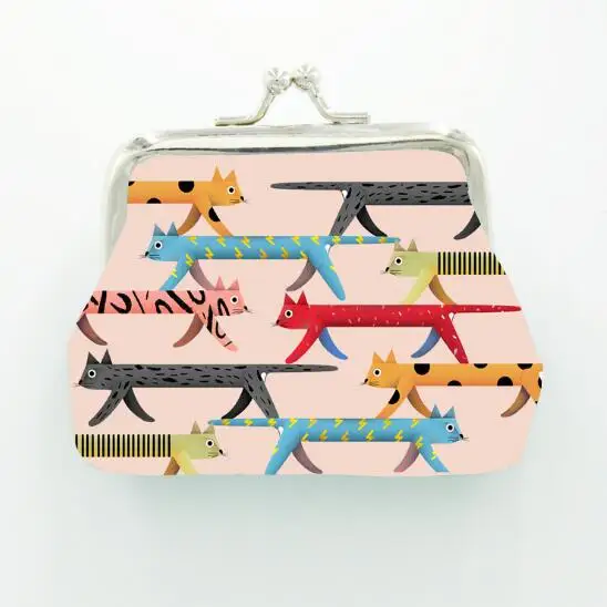 Кошелек для монет кошелек с мультяшным котенком Дамский универсальный швейный