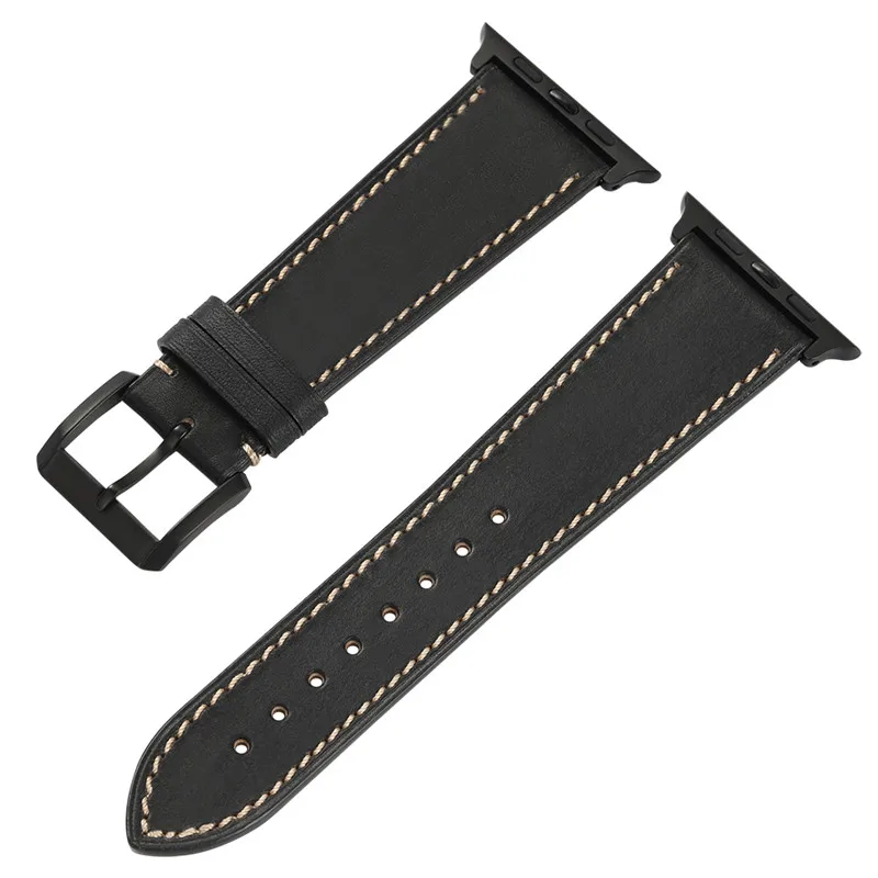 black-black CHIMAERA для наручных часов Apple Watch плечевой ремень кожаный ремешок для наручных часов iWatch серии 1/2/3/4 часы ремешок 38 мм 40 мм 42 44 мм - Цвет ремешка: black-black