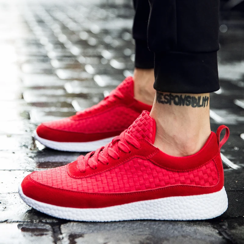 Мужские удобные гибкие теннисные кроссовки Prikol спортивные в клетку хорошее