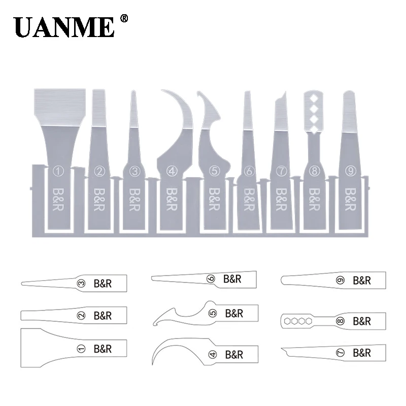 UANME медная ручка с двойной головкой для снятия чипа IC лезвием телефона инструмент