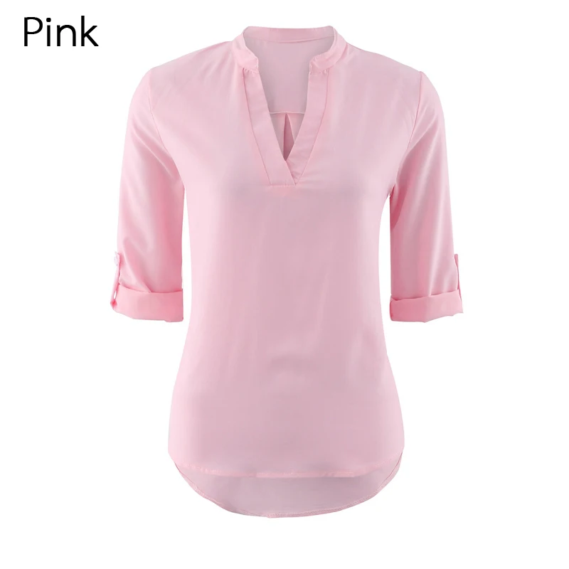 Блузка и топ Женская в классическом стиле пикантная рубашка с рукавом до локтя