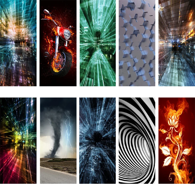 3D наклейка на дверь настенная обои самоклеющиеся ПВХ съемный водонепроницаемый