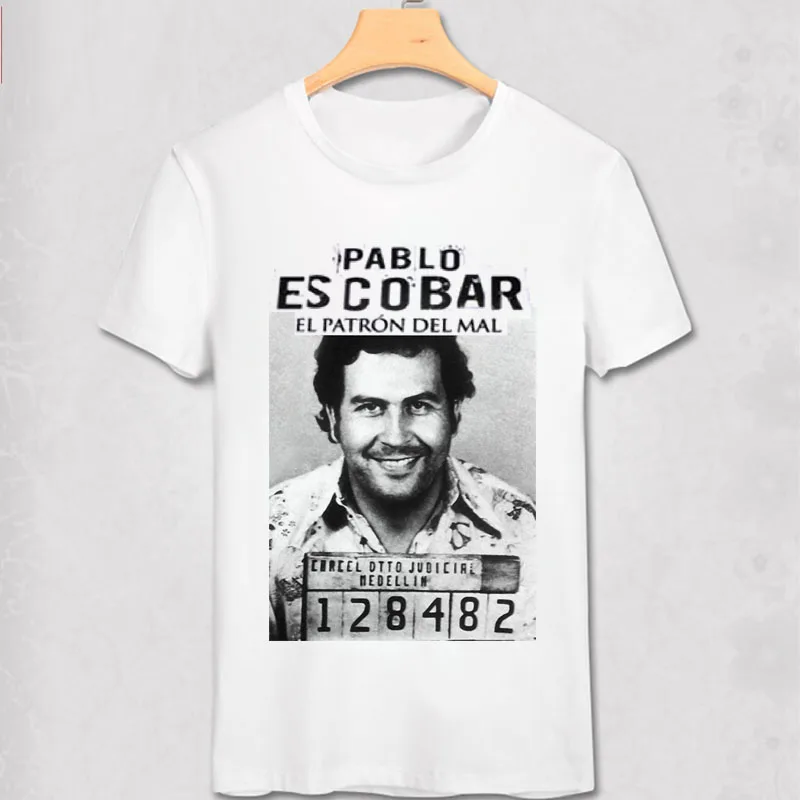 Gangster Pablo escobar t shirt Colombian weed mafia scareface Luciano Money Capon tshirt Fashion Cool men's t-shirt | Мужская одежда
