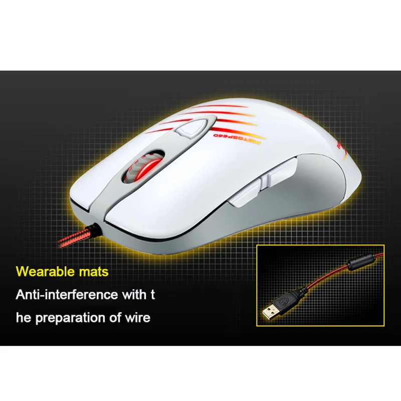 Motospeed V16 4000 DPI профессиональная игровая мышь с 6 кнопками USB Компьютерная лазерная