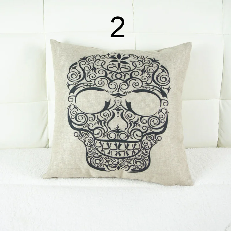 Черный и розовый Подушка с черепом Крышка для Хэллоуина подарки мелкой дробленой