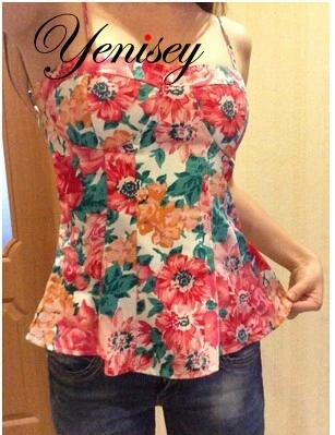 Осень 2019 винтажный облегающий жилет с большим цветочным принтом маленький