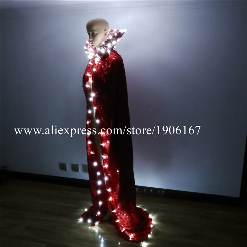 Светодиодная светящаяся накидка растущий свет Хэллоуин Рождество костюмы для